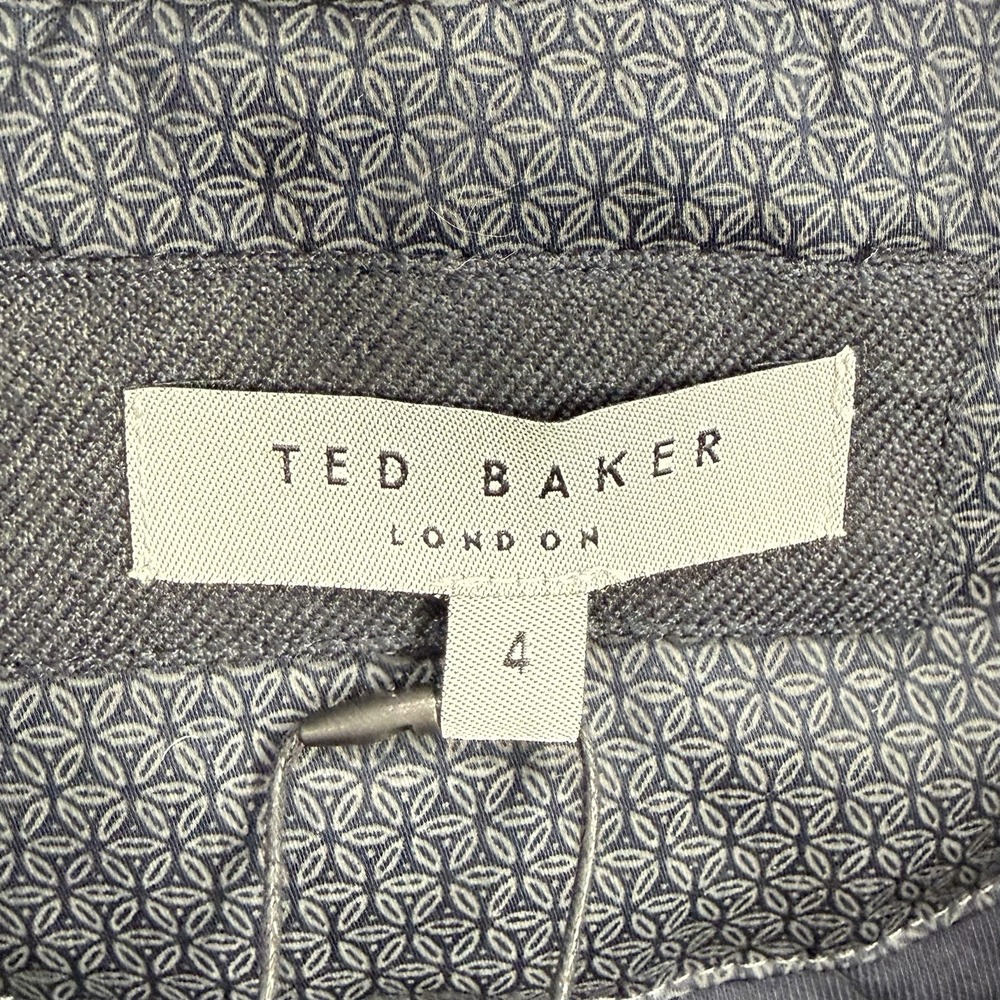 Ted Baker Quilted Jersey Jacket Men's 4 NWT Charcoal Full Zip/Button Up Bomber - Picture 2 of 14